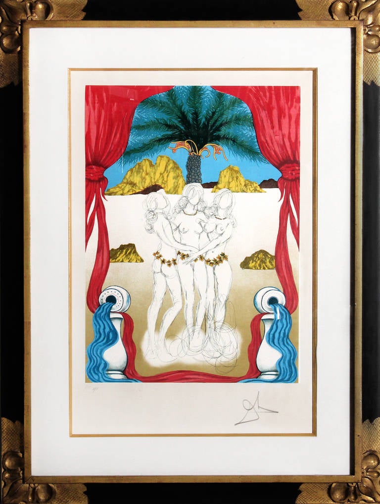 Salvador Dalí Nude Print - The Three Graces of Hawaii