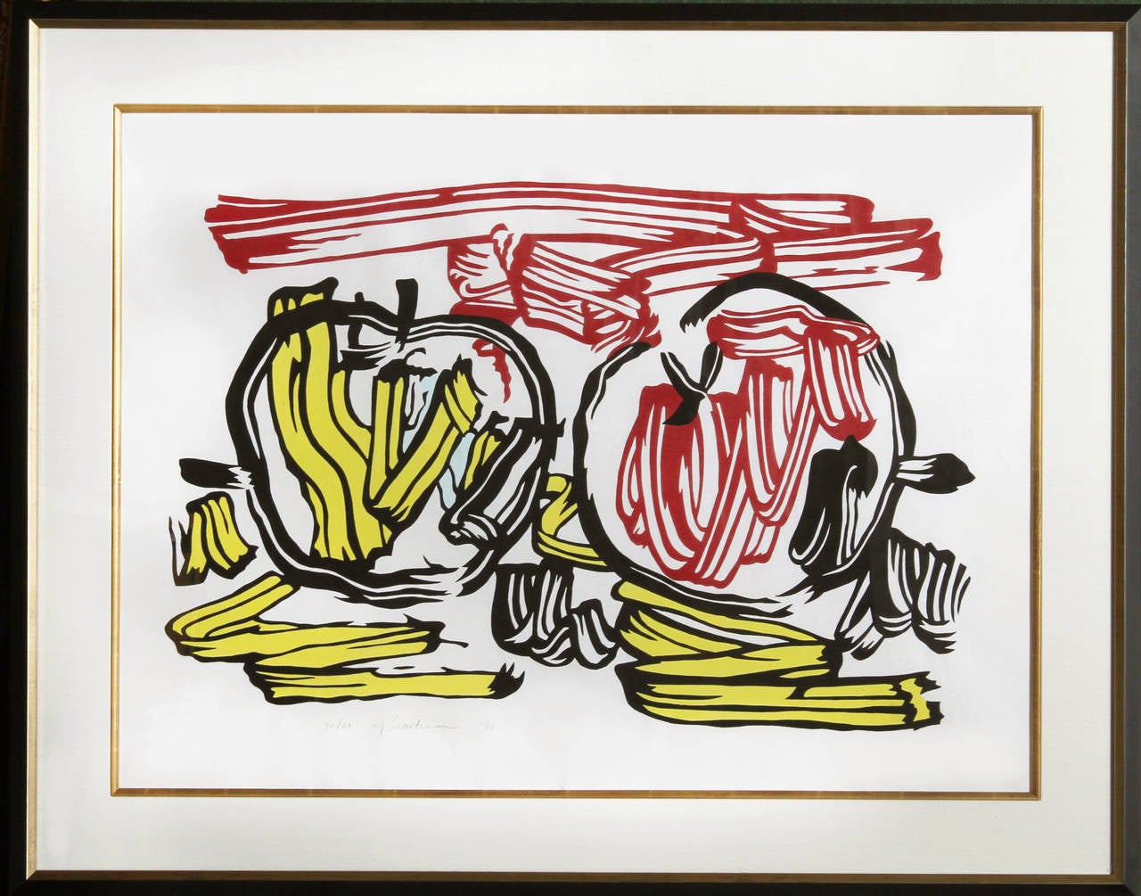 Roy Lichtenstein Still-Life Print - Red Apple and Yellow Apple