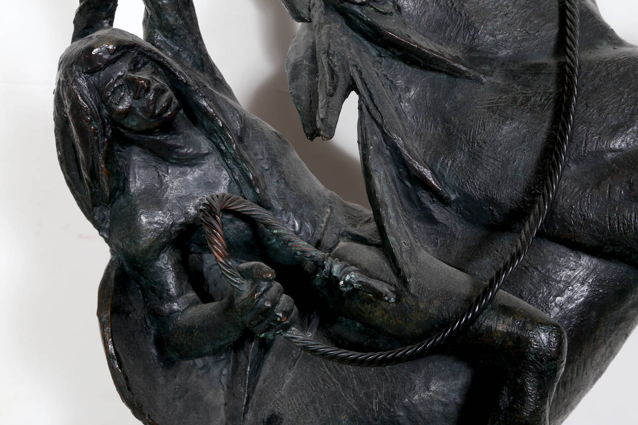 Oohiye, Bronzeskulptur von Clemente Spampinato im Angebot 9