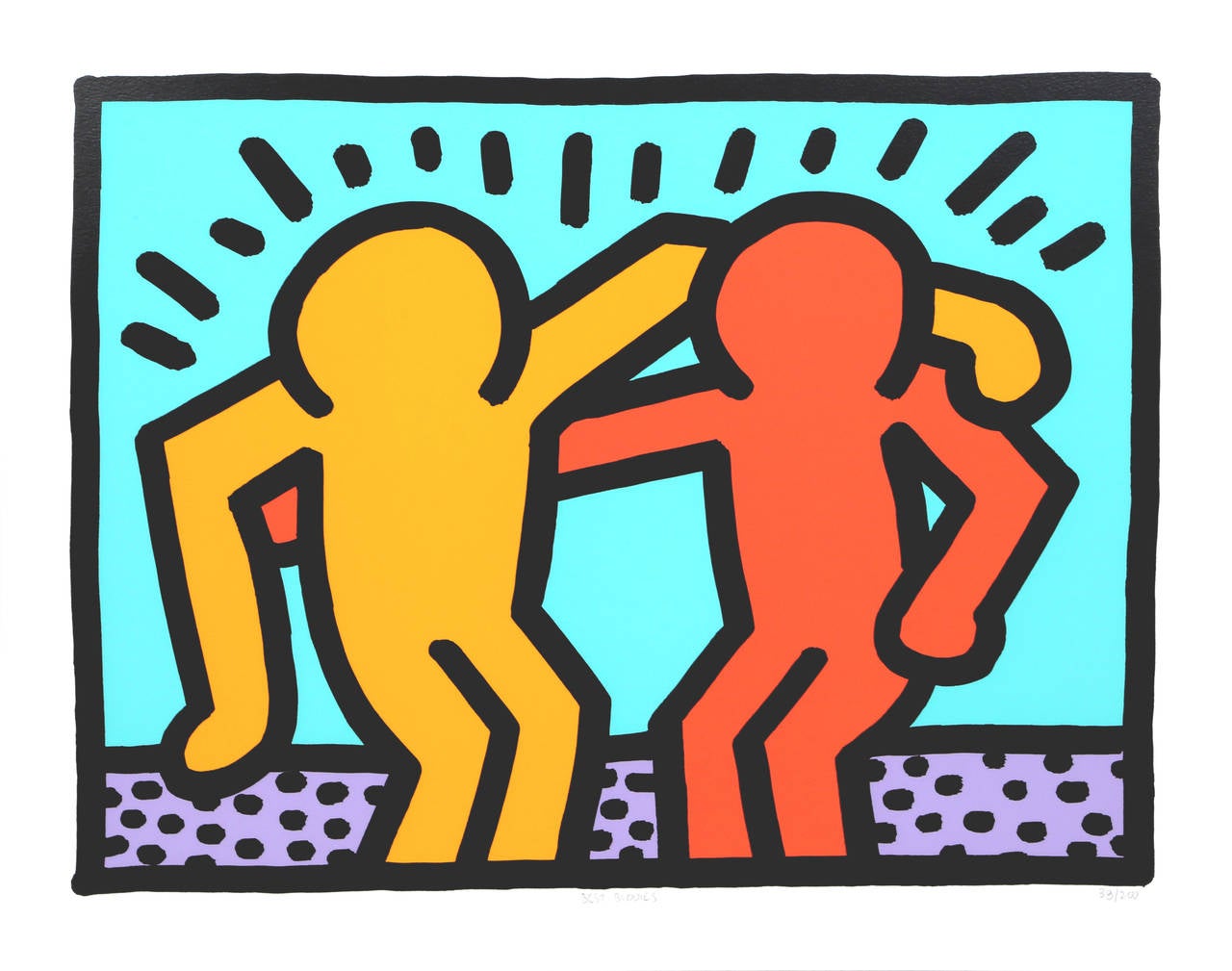 Keith Haring Figurative Print - Best Buddies