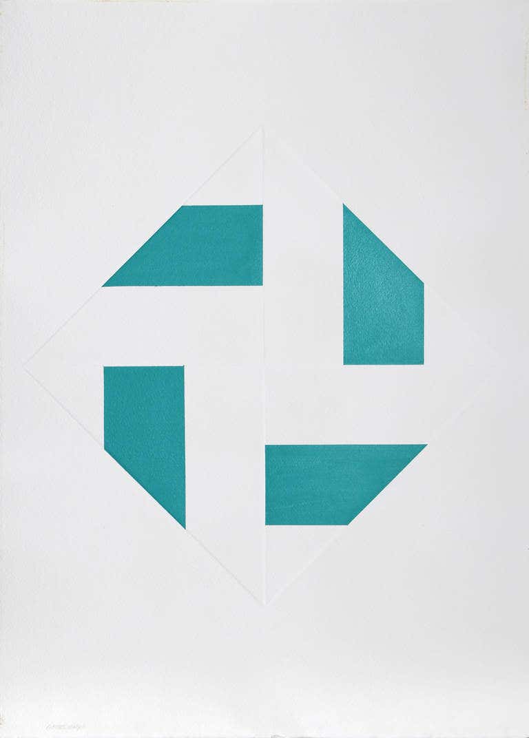 Untitled V, Geometric Abstract Intaglio Etching by Omar Rayo