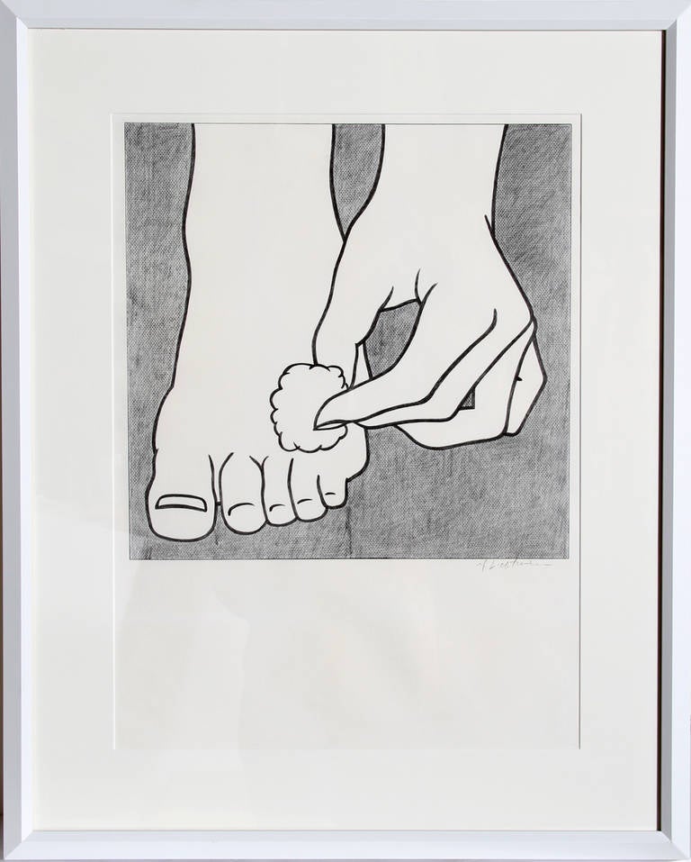 roy lichtenstein foot medication poster