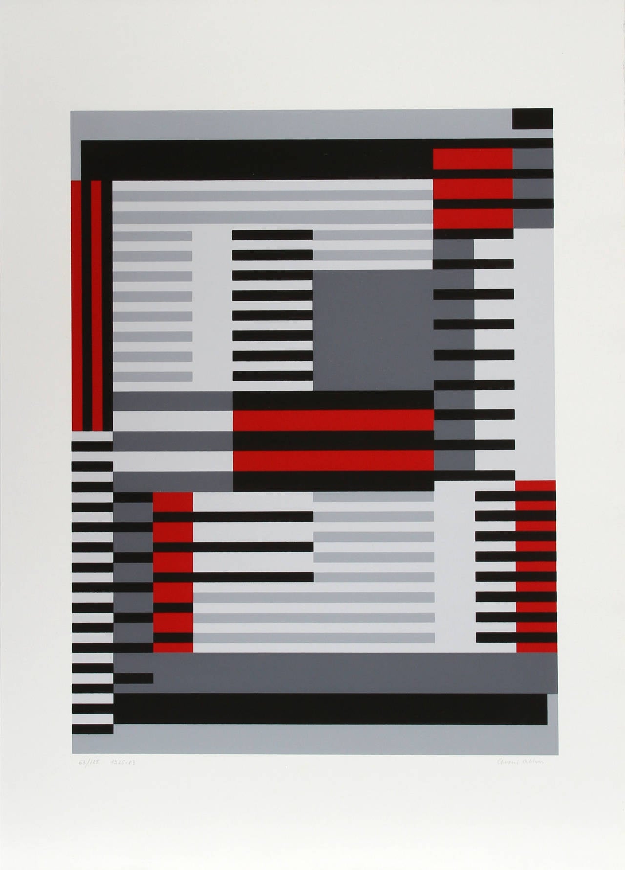 Anni Albers Abstract Print - Smyma-knuepfteppich (Bauhaus Period)