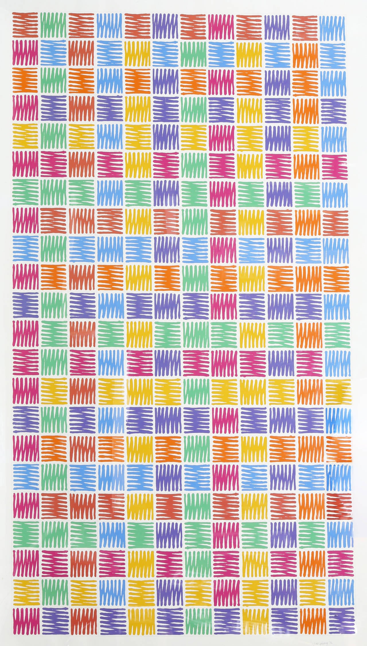 Mario Yrisarry Abstract Print - Tetris, Large Geometric Abstract by Mario Yrissary