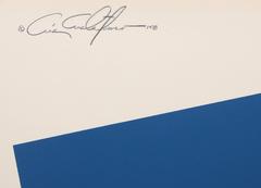 Rectangles verts et bleus, sérigraphie abstraite géométrique de Chris Cristofaro