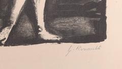 La Fille, Signed Nude Modern Lithograph by Rouault