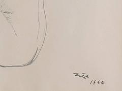 Study for Marbles, Original Drawing by Francisco Zuniga 1962