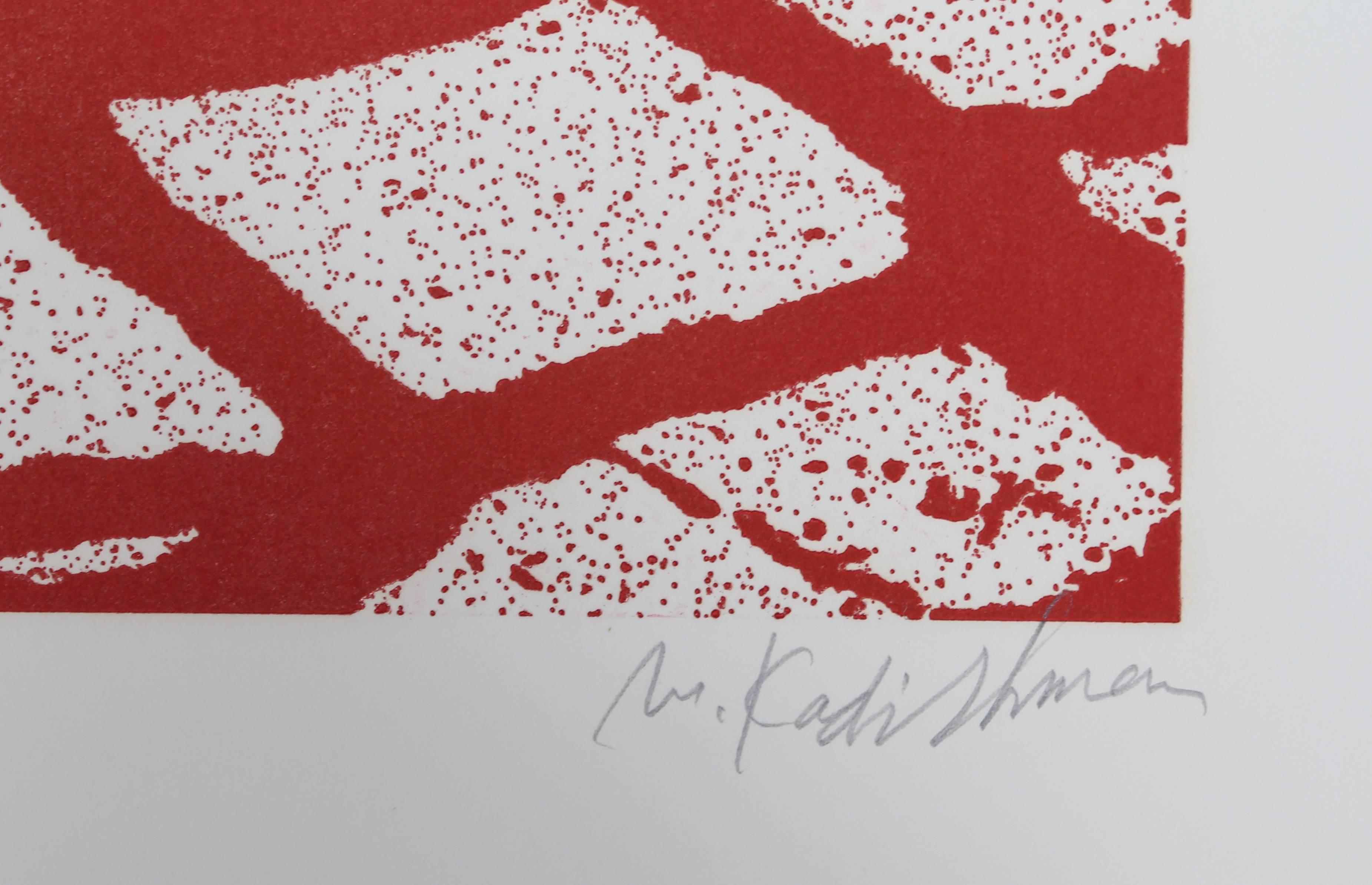 Red Earth - Print by Menashe Kadishman