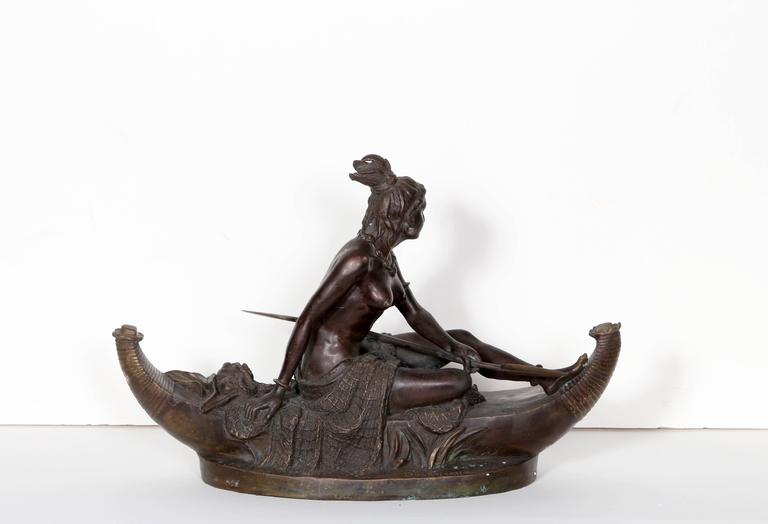 Duchoiselle - Allegory of Fishing, a Native American Indian at 1stDibs