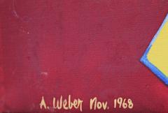 Colorful Abstract painting by Arnold Weber 1968