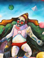 Malabarista Haciendo su Acto Sobre un Helado de Fresa