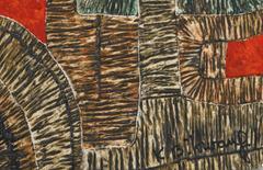 Crowd of Shadows, Abstract Expressionist Mezzotint by Kyu-Baik Hwang