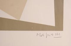 Composition, Framed Abstract Geometric Lithograph by Alberto Magnelli