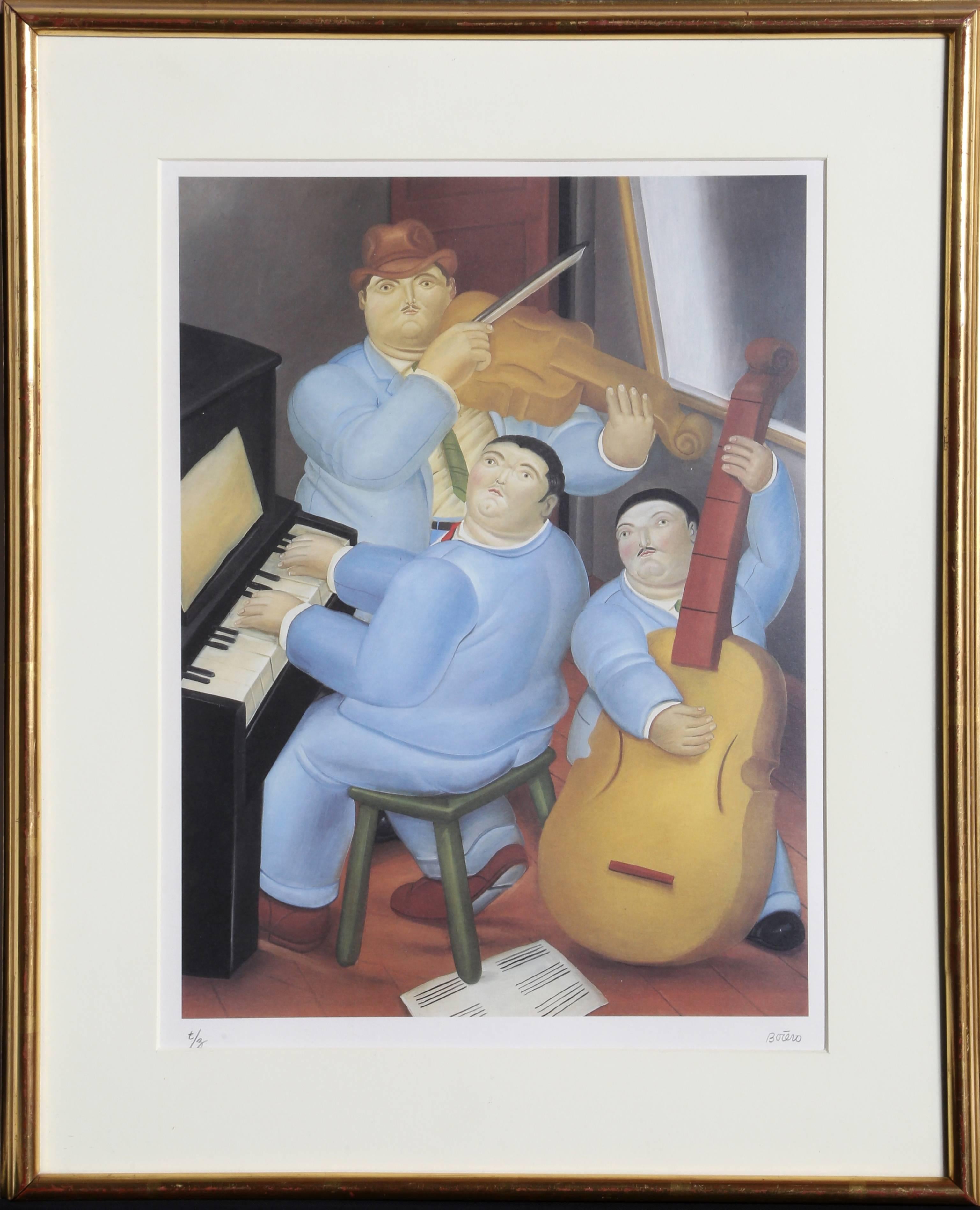 Fernando Botero Figurative Print - Los Musicos