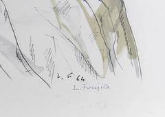 Nursing Mother, surrealistische Lithographie von Leonard Tsugouhara Foujita