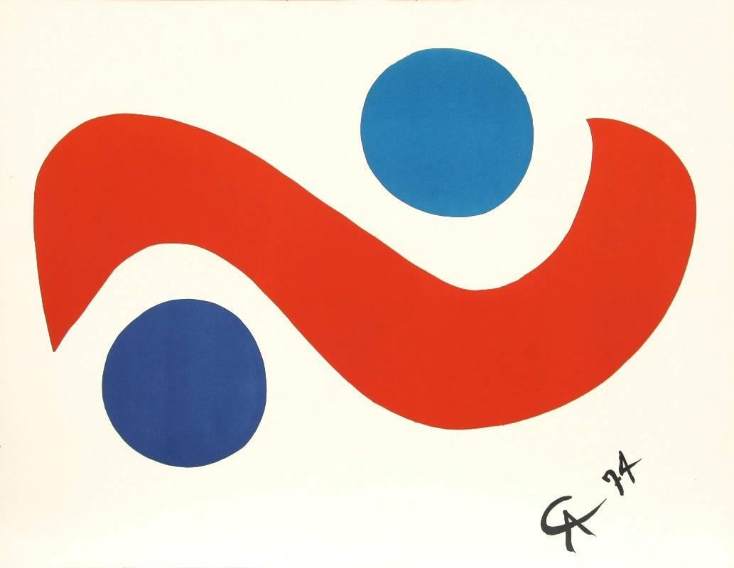 Alexander Calder Abstract Print - Flying Colors for Braniff Airlines