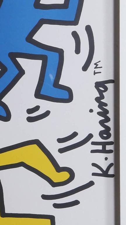 keith haring two figures with heart