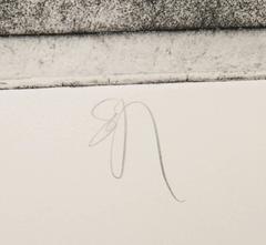 Screw, Abstract Expressionist Aquatint Etching by Donald Saff