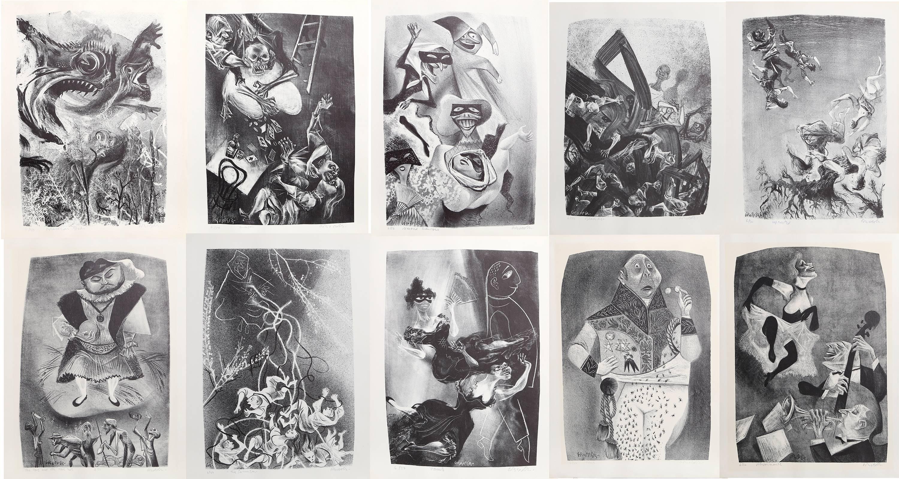 Capriccios Portfolio (50 lithographs) - Print by William Gropper