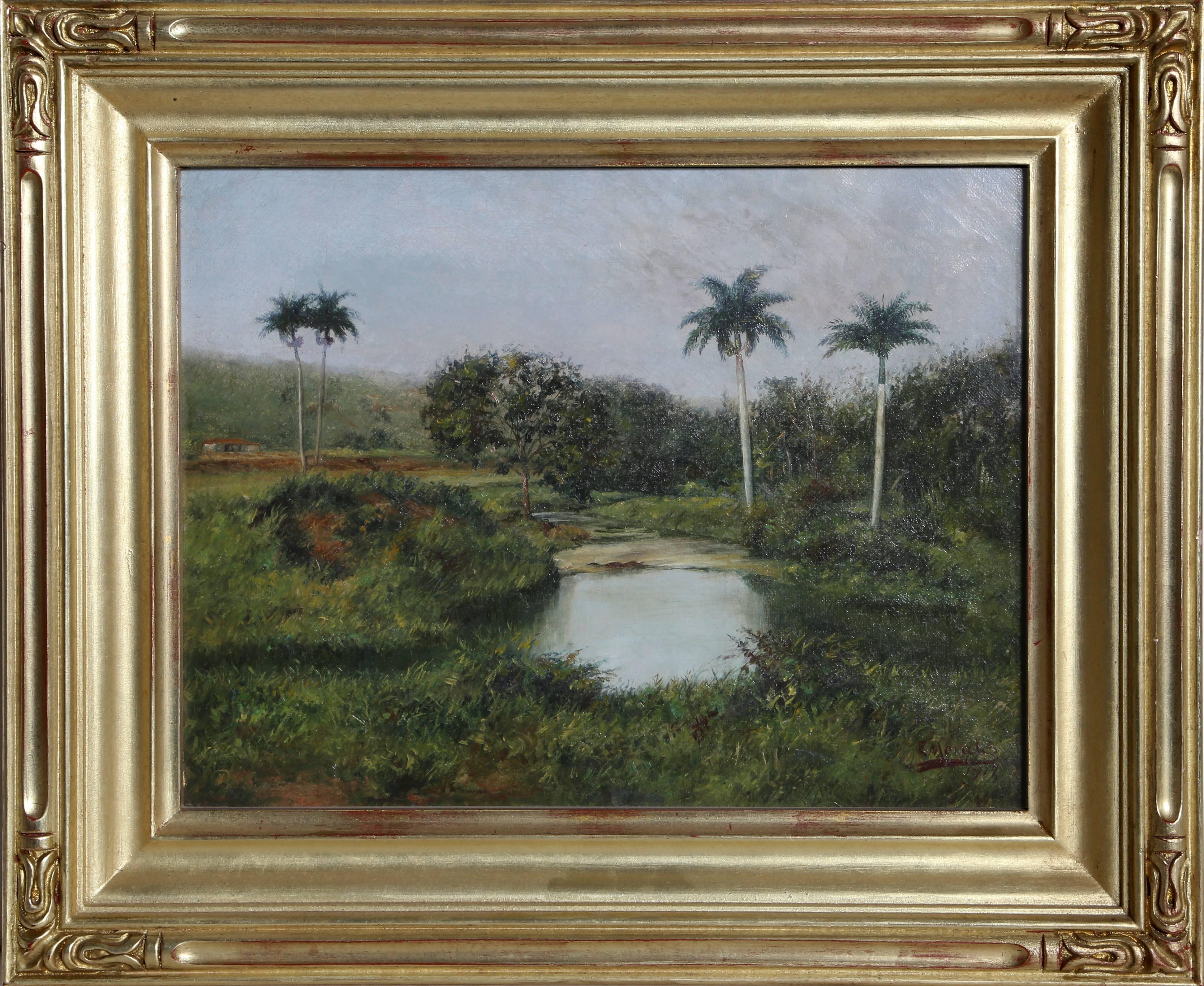 Eduardo Morales Landscape Painting - Tropical Landscape (Cuba)