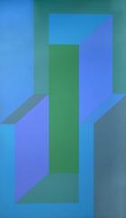 Profundidades marinas, gran pintura OP Art 1970