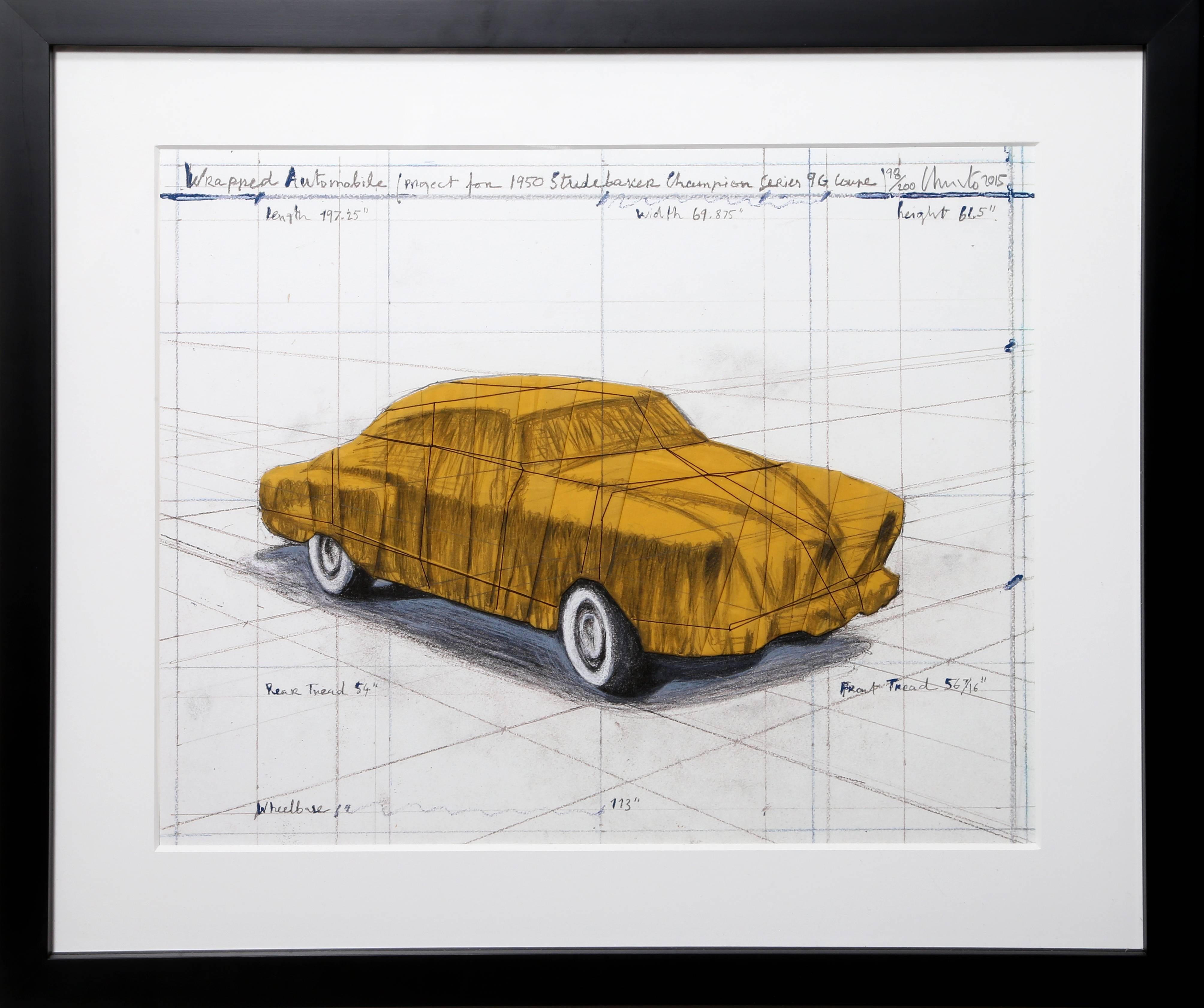 Christo and Jeanne-Claude Still-Life Print - Wrapped Automobile: Project for 1950 Studebaker Champion Series 9G