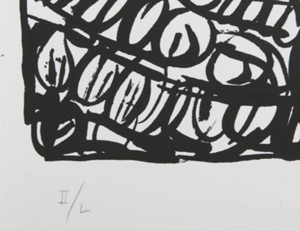 Flor Ornamentada II, ritratto serigrafico contemporaneo di Rene Portocarrero - Print di René Portocarrero