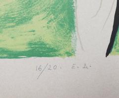 Kissing Couple, Modern Art Lithograph by Juan Garcia Ripolles