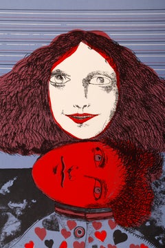 „Woman Possessed“, signierte surrealistische Lithografie von Peter Paone