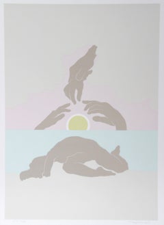 July Sunrise, Circa 1978 Signed Pop Art Screen Print by Daphne Mumford