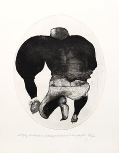 Work Not on the Sabbath Days At All, 1963 Signed Etching by Peter Paone