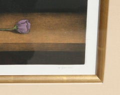 Grapes and Peaches, Circa 1985 Signed Modern Mezzotint by Tomoe Yokoi