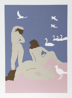 Summer I, Circa 1979 Signed Pop Art Screen Print by Daphne Mumford