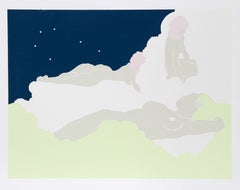 Midnight, Circa 1979 Signed Pop Art Screen Print by Daphne Mumford