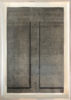 «Paisaje cercano y lejano», 1985. Dibujo conceptual al carboncillo de Carole Seborovski