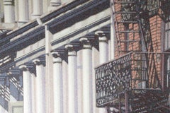West Broadway, Signed Photorealist Acrylic Paint by H.N. Han