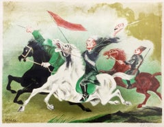 Red Cavalry, Signed Print by William Gropper