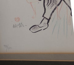 Reading Man, No. 16 from the Shtetl Portfolio, Signed Print by William Gropper