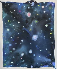 Deep Sky, Abstract Expressionist Ink and Acrylic Painting by Gregg Louis