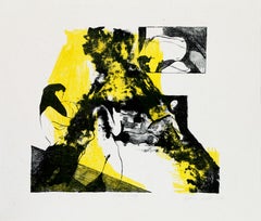 "Yellow Women", stampa firmata in stile espressionista astratto di Sylvia Roth