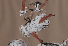 Dancer on Horseback, Signed Print by William Gropper