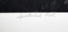 Gufo dagli occhiali, stampa contemporanea firmata da Sylvia Roth