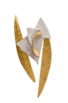 „Venus“, abstrakte Skulptur aus Bronze und Aluminium von Janet Indick