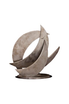 „Mini Moons“, abstrakte Stahlskulptur von Janet Indick