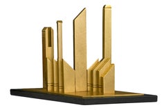 Golden City, Modern Bronze Sculpture by Janet Indick