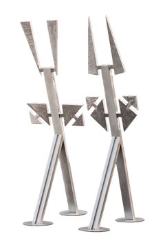 Companions, Contemporary Aluminum Sculpture by Janet Indick