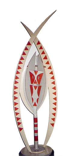Africana, Contemporary Painted Steel Sculpture by Janet Indick
