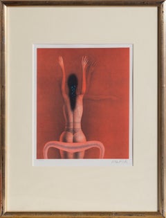 „Mit dem Geischt zur Wand“ (Face to the Wall), signiert von Paul Wunderlich
