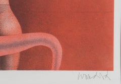 „Mit dem Geischt zur Wand“ (Face to the Wall), signiert von Paul Wunderlich