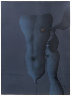 Blue Torso (Untitled I), Surrealist Lithograph by Paul Wunderlich